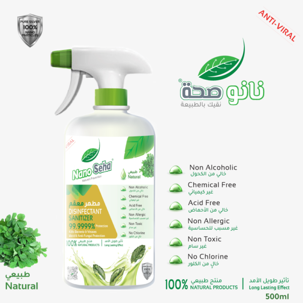 Natural Sanitizer, Alcohol free Sanitizer, Chemical free Sanitizer, Disinfectant Sanitizer, nanoseha, seha